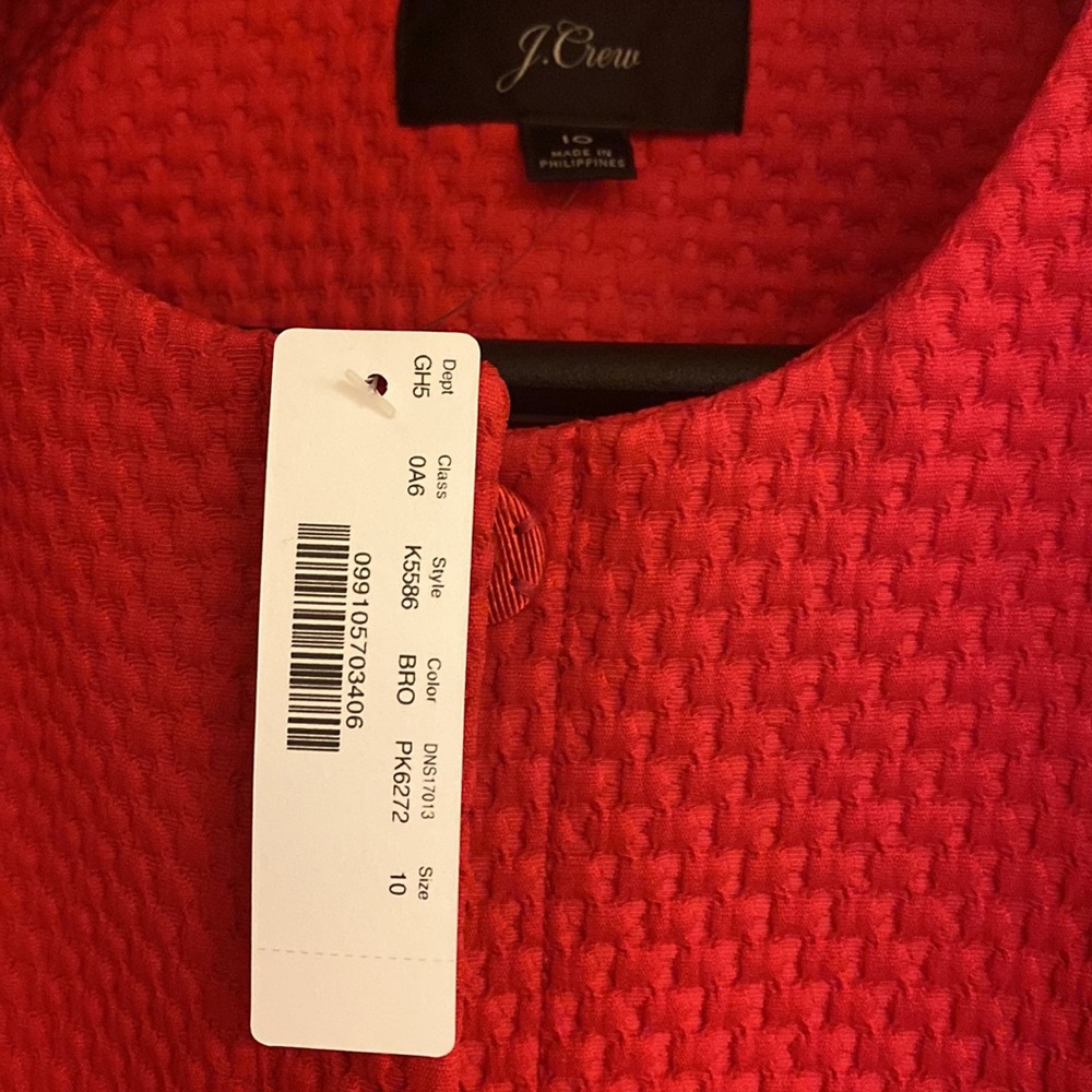 JCrew portfolio cropped jacket, 3/4 sleeves Bright Fuchsia color - Picture 2 of 6